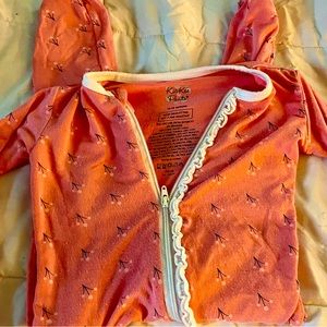 Kickee Pants (Boutique)Zip Front Floral Sleeper, Size 12- 18 months